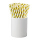 Gold & White Biodegradable Paper Straws